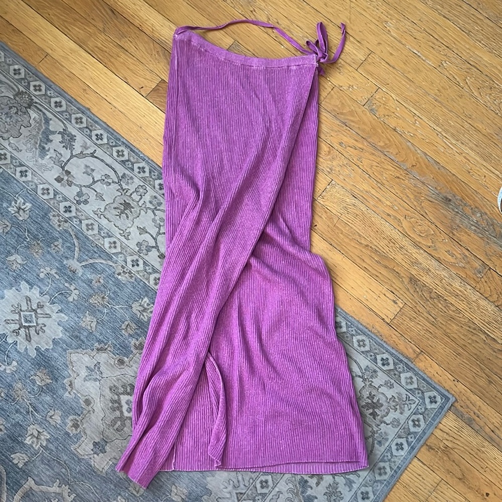 free people knit wrap skirt
